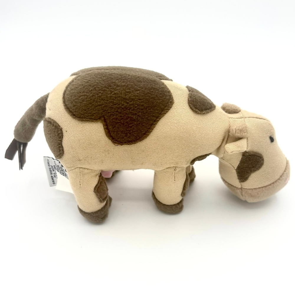 Baby Gap Vintage Brown Moo Mooing Cow Stuffed Plushie 2002 Farm Nursery Toy Y2K - Picture 5 of 12
